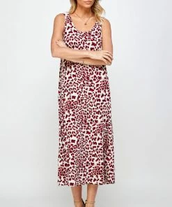 Jostar Women's Stretchy Tank Long Dress Sleeveless Plus Print, 700BN-TXP-W302