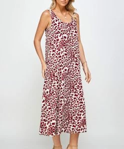 Jostar Women's Stretchy Tank Long Dress Sleeveless Plus Print, 700BN-TXP-W302