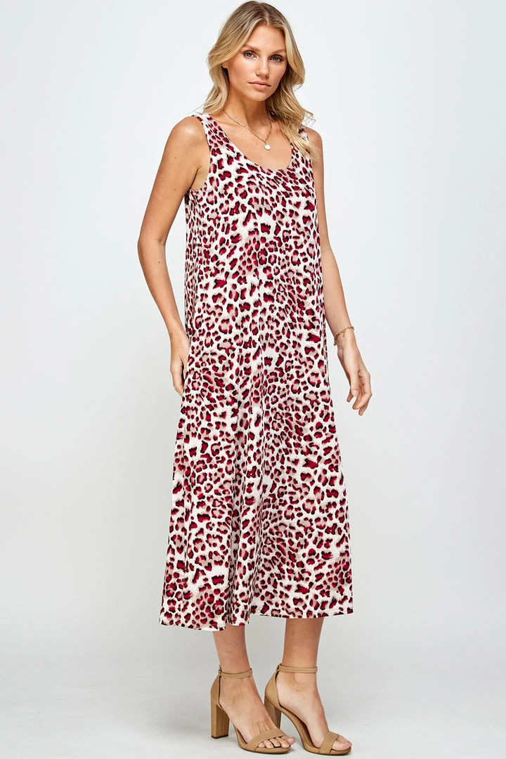 Jostar Women's Stretchy Tank Long Dress Sleeveless Plus Print, 700BN-TXP-W302