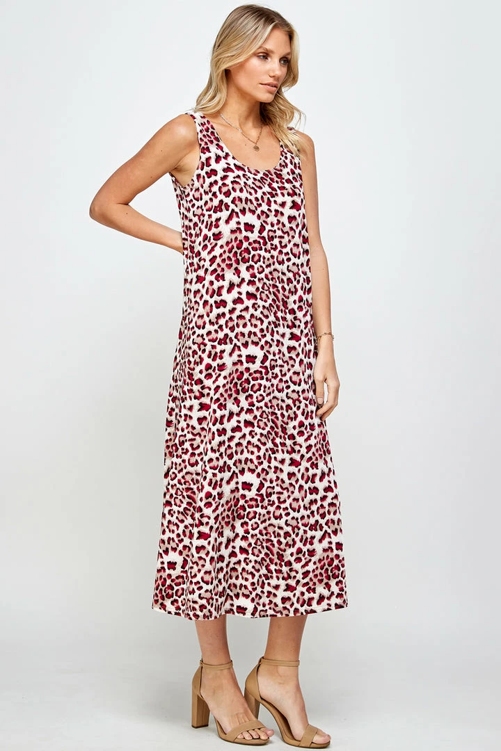 Jostar Women's Stretchy Tank Long Dress Sleeveless Plus Print, 700BN-TXP-W302