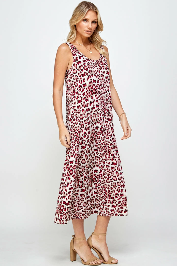 Jostar Women's Stretchy Tank Long Dress Sleeveless Plus Print, 700BN-TXP-W302