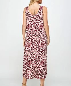 Jostar Women's Stretchy Tank Long Dress Sleeveless Plus Print, 700BN-TXP-W302