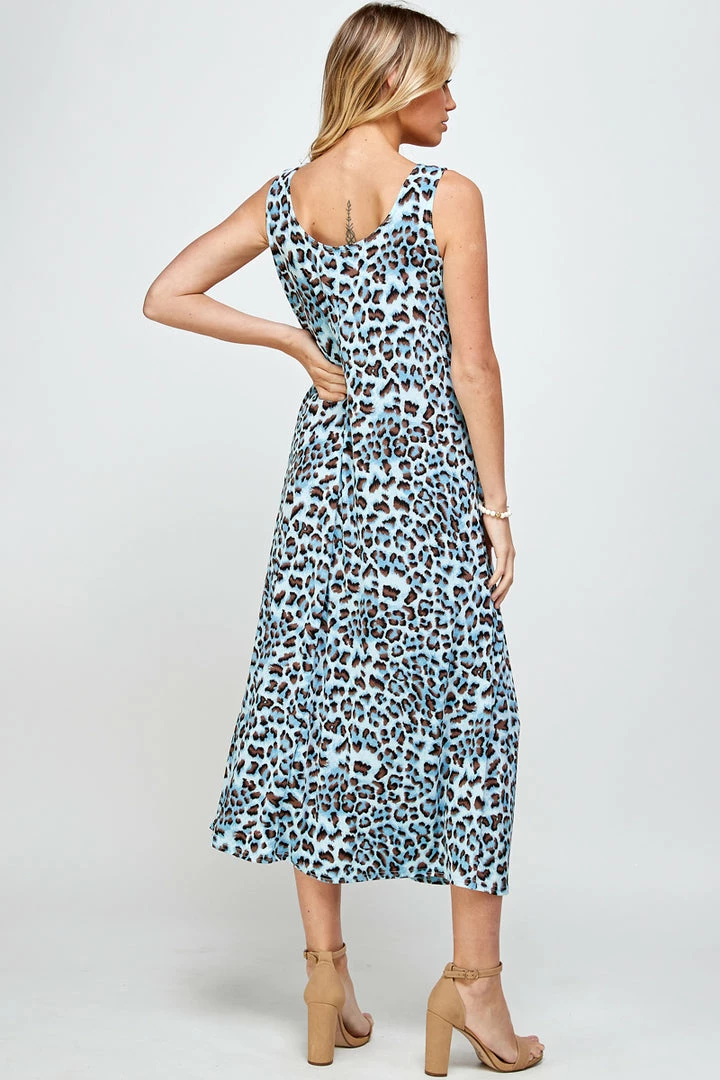 Jostar Women's Stretchy Tank Long Dress Sleeveless Plus Print, 700BN-TXP-W302