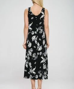 Jostar Women's Stretchy Tank Long Dress Sleeveless Plus Print, 700BN-TXP-W309