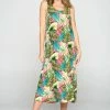 Jostar Stretchy Long Tank Dress Print -700BN-TRP1-W311 Dresses