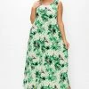 Jostar Stretchy Tank Long Dress Sleeveless Plus Print-700BN-TXP-319 Plus Size