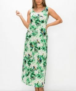 Jostar Online Stretchy Long Tank Dress Print -700BN-TRP1-W319 Dresses