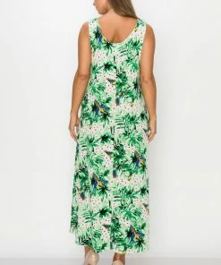 Jostar Online Stretchy Long Tank Dress Print -700BN-TRP1-W319 Dresses