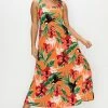 Jostar Plus Size Stretchy Tank Long Dress Sleeveless Plus In Print-700BN-TXP-W320