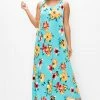 Jostar Stretchy Long Tank Dress Print -700BN-TRP1-W322