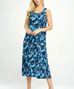 Jostar Stretchy Long Tank Dress Print -700BN-TRP1-W323