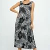 Jostar Tops Stretchy Long Tank Dress Print - 700BN-TRP1-W325