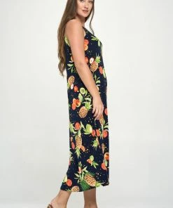 Jostar Stretchy Long Tank Dress Print -700BN-TRP1-W327
