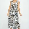 Jostar Dresses Stretchy Long Tank Dress Print - 700BN-TRP1-W329