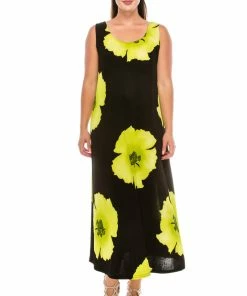 Jostar Stretchy Long Tank Dress Print-700BN-TRP1-W113