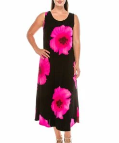 Jostar Stretchy Long Tank Dress Print-700BN-TRP1-W113