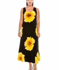 Jostar Stretchy Long Tank Dress Print-700BN-TRP1-W113