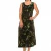Jostar Women's Stretchy Tank Long Dress Sleeveless Plus Print, 700BN-TXP-W137