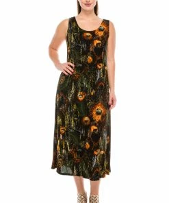 Jostar Stretchy Long Tank Dress Print-700BN-TRP1-W137