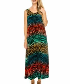 Jostar Stretchy Long Tank Dress Print-700BN-TRP1-W171
