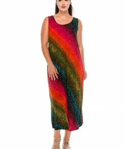 Jostar Stretchy Long Tank Dress Print-700BN-TRP1-W182