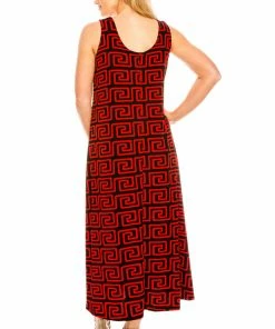 Jostar Women's Stretchy Tank Long Dress Sleeveless Plus Print, 700BN-TXP-W187