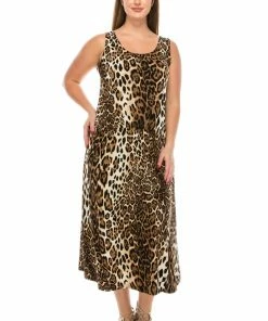 Jostar Stretchy Long Tank Dress Print-700BN-TRP1-W757