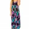 Plus Size Jostar Women's Stretchy Tank Long Dress Sleeveless Plus Print, 700BN-TXP-W180