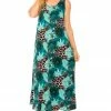 Jostar Women's Stretchy Tank Long Dress Sleeveless Plus Print, 700BN-TXP-W188