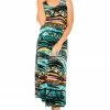Jostar Women's Stretchy Tank Long Dress Sleeveless Plus Print, 700BN-TXP-W194 Plus Size