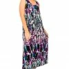 Jostar Women's Stretchy Tank Long Dress Sleeveless Plus Print, 700BN-TXP-W195