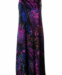 Plus Size Jostar Women's Stretchy Tank Long Dress Sleeveless Plus Print, 700BN-TXP-W207