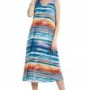Jostar Women's Stretchy Tank Long Dress Sleeveless Plus Print, 700BN-TXP-W213