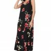 Plus Size Jostar Women's Stretchy Tank Long Dress Sleeveless Plus Print, 700BN-TXP-W215