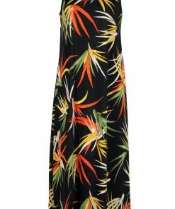 Plus Size Jostar Women's Stretchy Tank Long Dress Sleeveless Plus Print, 700BN-TXP-W216