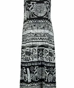 Jostar Women's Stretchy Tank Long Dress Sleeveless Plus Print, 700BN-TXP-W901