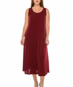 Jostar Women's Stretchy Tank Long Dress Sleeveless Plus Size, 700BN-TX