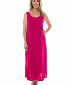 Jostar Women's Stretchy Tank Long Dress Sleeveless Plus Size, 700BN-TX