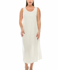 Jostar Women's Stretchy Tank Long Dress Sleeveless Plus Size, 700BN-TX