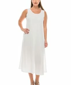Jostar Women's Stretchy Tank Long Dress Sleeveless Plus Size, 700BN-TX
