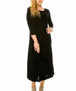 Plus Size Jostar Women's Stretchy Long Dress QS, 702BN-QX