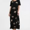 Jostar Women's Stretchy Long Dress Short Sleeve Print-702BN-SRP1-W036