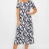 Long Length Jostar Women's Stretchy Long Dress Short Sleeve Print-702BN-SRP1-W225