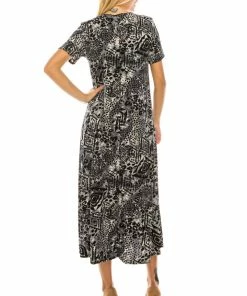 Jostar Women's Stretchy Long Dress Short Sleeve Plus Plus-702BN-SXP-W277