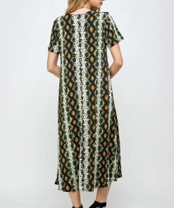 Plus Size Jostar Women's Stretchy Long Dress Short Sleeve Plus Plus- 702BN-SXP-W290