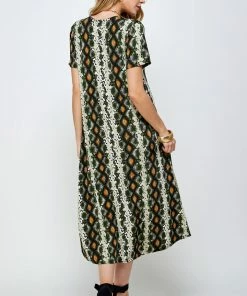 Plus Size Jostar Women's Stretchy Long Dress Short Sleeve Plus Plus- 702BN-SXP-W290