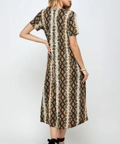 Plus Size Jostar Women's Stretchy Long Dress Short Sleeve Plus Plus- 702BN-SXP-W290