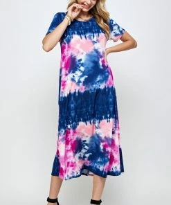 Jostar Women's Stretchy Long Dress Short Sleeve Plus Plus-702BN-SXP-W294 Plus Size