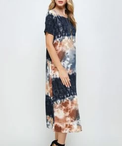 Jostar Women's Stretchy Long Dress Short Sleeve Plus Plus-702BN-SXP-W294 Plus Size