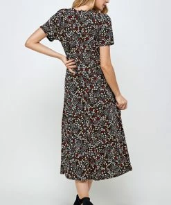 Jostar Stretchy Long Dress Short Sleeve Plus Plus, 702BN-SXP1-W295 Plus Size